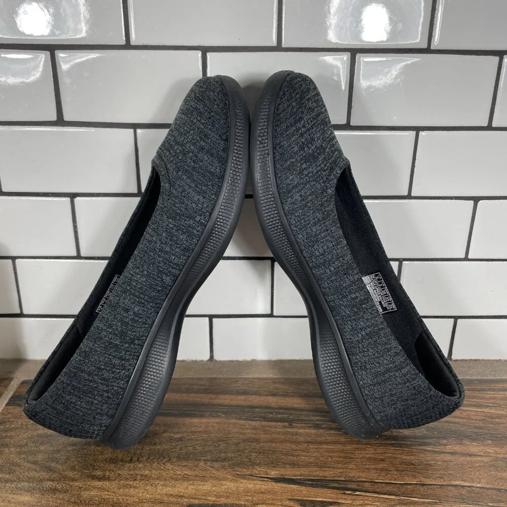 Skechers Go Step Lite Evoke Shoes Womens Size 6 Black Gray Comfort Slip Ons - Picture 5 of 13